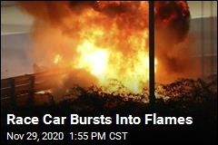 F1 Car Bursts Into Flames