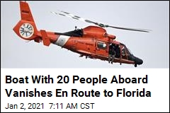 Boat With 20 People Aboard Vanishes En Route to Florida