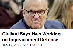 Giuliani Says He&#39;s Working on Impeachment Defense