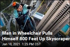 Man in Wheelchair Climbs 800 Feet Up Skyscraper