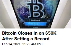 Bitcoin Closes In on $50K After Setting a Record