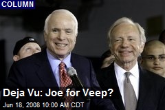 Deja Vu: Joe for Veep?