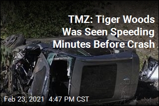 TMZ: Tiger Woods Was Seen Speeding Minutes Before Crash