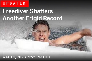 Freediver in Trunks Sets New Under-Ice Swim Record