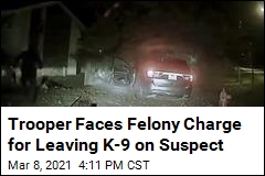 Trooper Faces Felony Charge for Leaving K-9 on Suspect