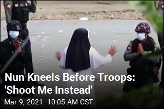 Nun Kneels Before Troops: &#39;Shoot Me Instead&#39;