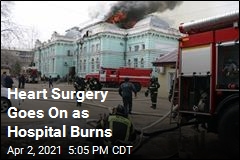 Heart Surgery Goes On as Hospital Burns