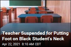 On Day of Chauvin Verdict, Teacher Staged Photo With Foot on Black Kid&#39;s Neck