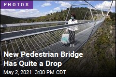 New Pedestrian Bridge Has Quite a Drop