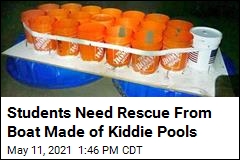 Students Unwisely Set Sail in Boat Made From Kiddie Pools