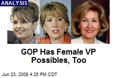 GOP Has Female VP Possibles, Too