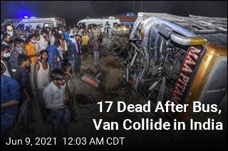 17 Dead After Bus, Van Collide in India