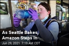 As Seattle Bakes, Amazon Lends a Helping Hand