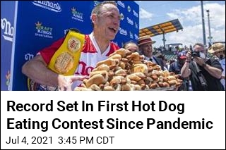 Record Set In First Hot Dog Eating Contest Since Pandemic