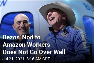 Bezos&#39; Nod to Amazon Workers Does Not Go Over Well