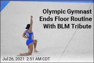 Olympic Gymnast Ends Floor Routine With BLM Tribute