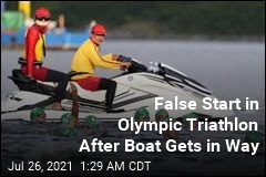 False Start in Olympic Triathlon After Boat Gets in Way