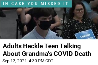 Adults Heckle Teen Talking About Grandma's COVID Death