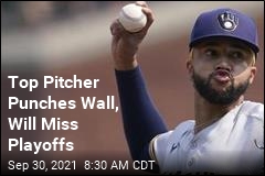 Top Pitcher Punches Wall, Will Miss Playoffs