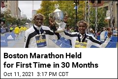 Kenyan Runners Sweep Long-Delayed Boston Marathon