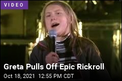 Greta Pulls Off Epic Rickroll