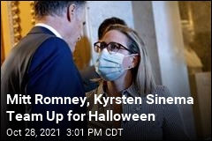 Mitt Romney, Kyrsten Sinema Team Up for Halloween