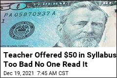 $50 If You Read The Syllabus. But None of His Students Did