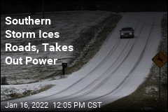 Storm Ices Roads in South Before Turning North