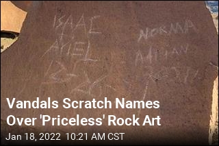 Vandals Scratch Names Over &#39;Priceless&#39; Rock Art