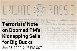 Terrorists&#39; Note on Doomed PM&#39;s Kidnapping Sells for Big Bucks