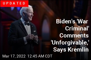 Biden&#39;s &#39;War Criminal&#39; Comments &#39;Unforgivable,&#39; Says Kremlin