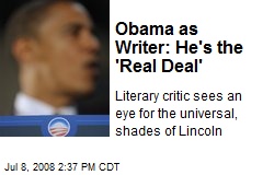 Obama as Writer: He's the 'Real Deal'