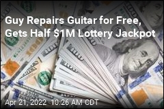 Guy Repairs Guitar for Free, Gets Half $1M Lottery Jackpot