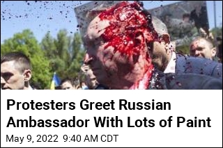 Russian Ambassador Gets Red-Paint Welcome in Poland