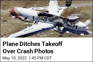 Plane Ditches Takeoff Over Crash Photos