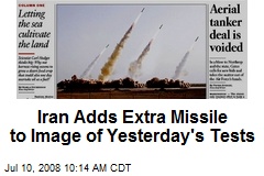 Iran Adds Extra Missile to Image of Yesterday's Tests