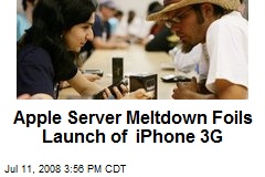 Apple Server Meltdown Foils Launch of iPhone 3G