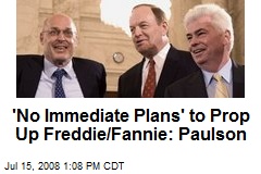 'No Immediate Plans' to Prop Up Freddie/Fannie: Paulson