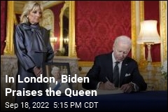 In London, Biden Praises the Queen