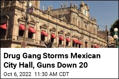 Drug Gang Storms Mexican City Hall, Guns Down 20