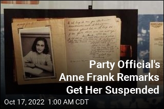 Party Official Who Called Anne Frank &#39;Immoral&#39; Suspended