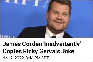 James Corden &#39;Inadvertently&#39; Copies Ricky Gervais Joke