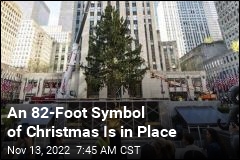 A 14-Ton Symbol of Christmas Is in Place