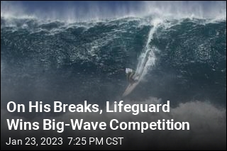 On His Breaks, Lifeguard Wins Big-Wave Competition