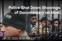 Police Block Campus Showings of Film on India&#39;s Leader