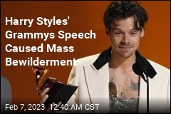 Harry Styles&#39; Grammys Speech Caused Mass Bewilderment