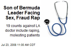 Son of Bermuda Leader Facing Sex, Fraud Rap