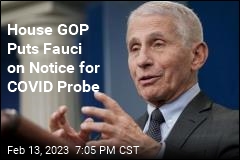 House GOP Wants to Hear From Fauci About COVID