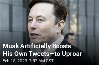 Musk Artificially Boosts His Own Tweets&mdash;to Uproar