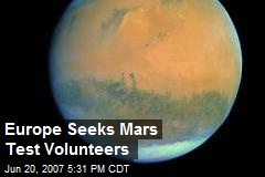 Europe Seeks Mars Test Volunteers